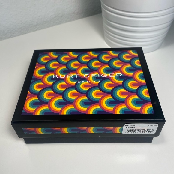NIB Kurt Geiger Caviar Embossed Leather Mini Wallet - Picture 10 of 14